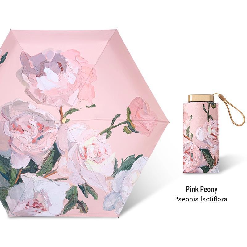 Зонт Know Мини Плоский Шестисложный Высококлассная Защита от УФ-лучей Двойного Назначения Солнцезащитный и Дождевой Зонт