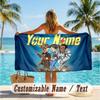 Custom Text Beach Towel, Soft Absorbent Swimming Multi-use TowelFallout Vault Boy