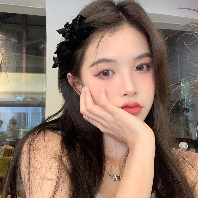 1Pc Sweet Bow Small Hair Claw Clip Princess Velvet Bow Hair Clip Claw Clamp Headwear Girls Women Korean Hair Accessories