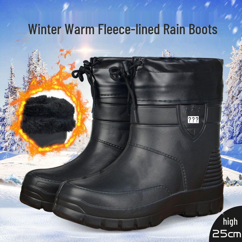 Унисекс Сверхлегкие Хлопковые Резиновые Сапоги ЕВА: Нескользящая, маслостойкая обувь для холодильных складов, рыбной и пищевой промышленности.