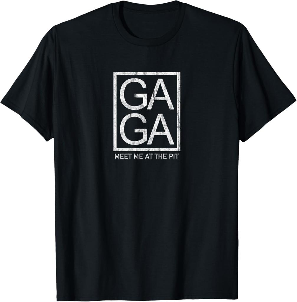 Gaga Ball Game Player Novelty Graphic Tee Meet Me At The Pit T-Shirt