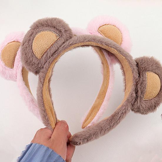1/2/3Pcs Bear Ear Decor Headband Decorative Animal Hair Hoop Cartoon Hairband Baby Hair Accessories Girls Party Props