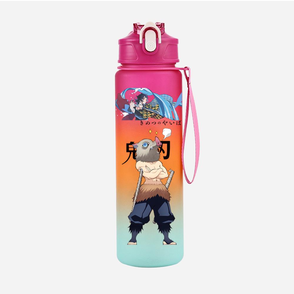 Anime Demon Slayer Printed Character Water Cup Demon Hunters Outdoor Portable Drinking Bottle for Boy Girl Gift