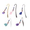 Antique Metal Bookmark Raw Bookmarks Handmade 7 Chakra Crystals Bookmarks for Book Gemstones Teacher Student Gifts