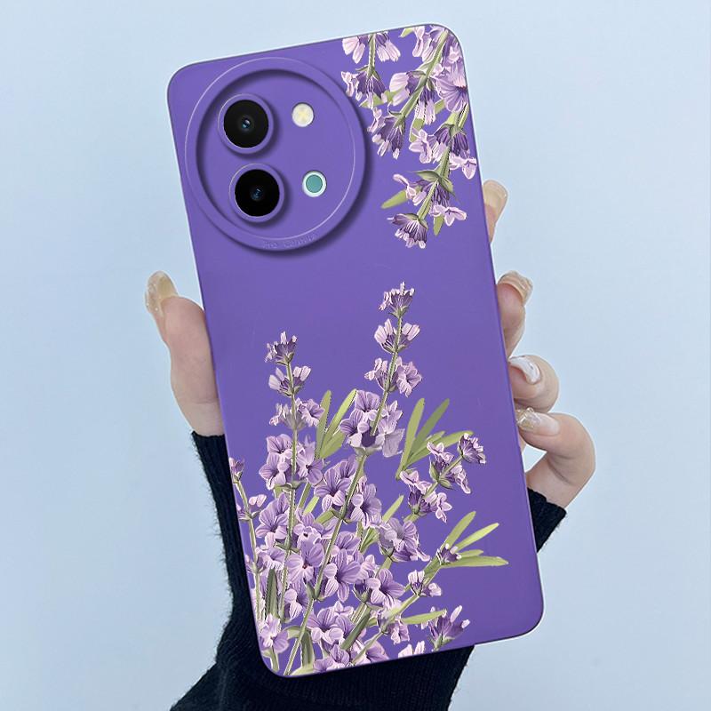 Case For Vivo Y38 Y58 T3X Y200i Y200T 5G Lovely Cat Funda Soft Liquid Silicone Camera Protection Back Cover Shockproof Bumper