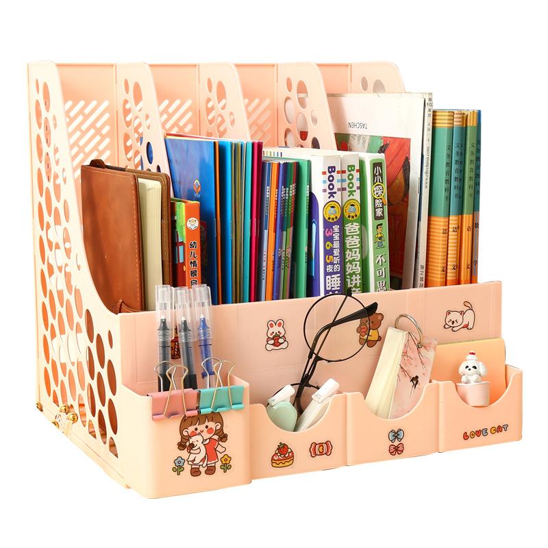 Настольная колонка для файлов, косая вставка, ящик для хранения, держатель для документов, держатель для ручек, пластиковый ящик для хранения, органайзер, декор стола, офиса