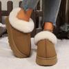 2024New Hot Selling Winter Women's Boots Round Toe Flat Shoes for Women Slip-on Platform Shoes Outdoor Classic Ankle Snow Boots