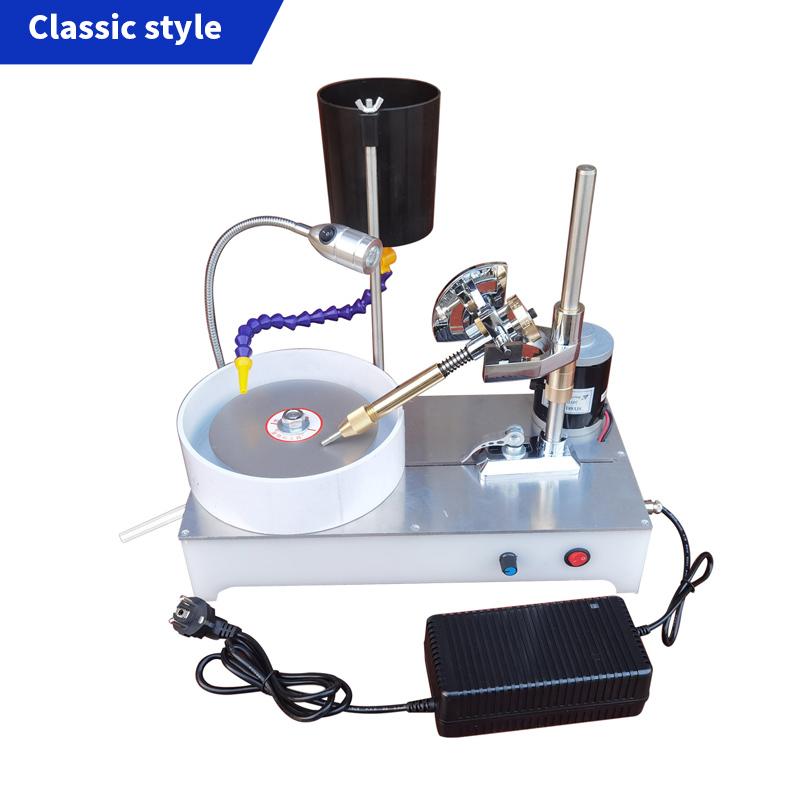 Электрический толкатель Шлифовальный полировальный станок Станок для шлифовки драгоценных камней Маленький ювелирный нефрит агат Фацетный станок Нефритовая печать Гравировальный нож