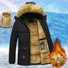 Мужская зимняя ветрозащитная флисовая теплая толстая куртка парка пальто мужская модная с капюшоном меховым воротником куртка классическая повседневная парка мужская