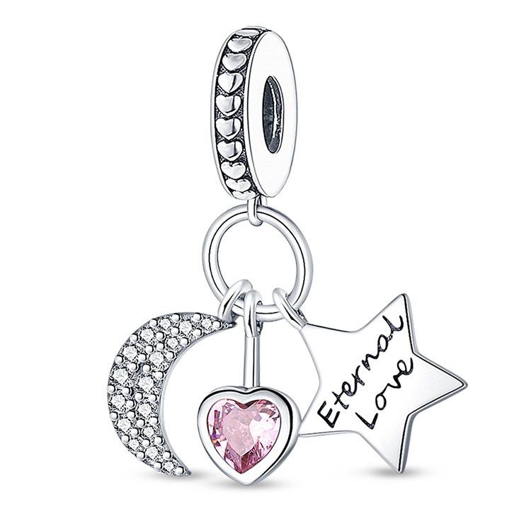 2026 Three-piece Series Flamingo Little Prince Charm Pendant Beads Jewelry Bracelet Accessories Female 925 Silver