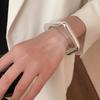 Gold Silver Cuff Bangles ABS Acrylic Exaggerated Bracelet Temperament Wide Open Bangle  Girls