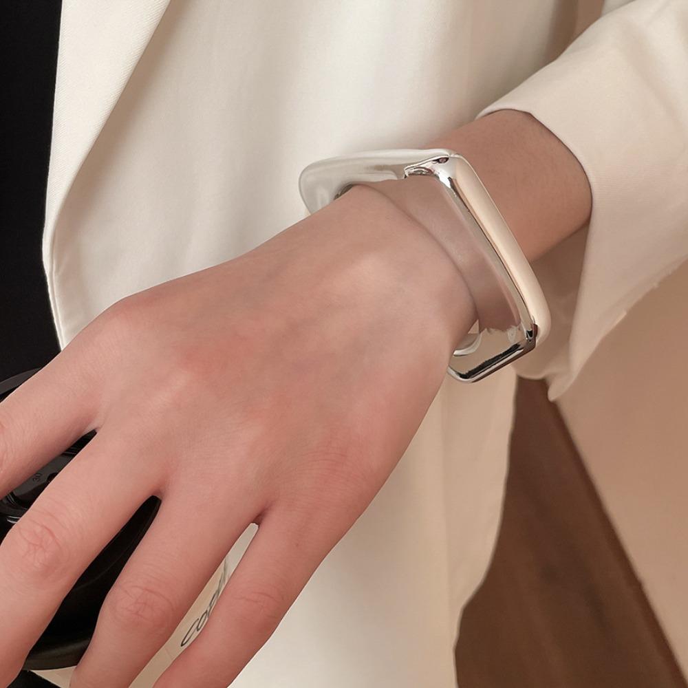 Европейский Американский Стиль Манжеты Браслеты АБС Акрил Преувеличенный Браслет Широкий Открытый Браслет Подарок