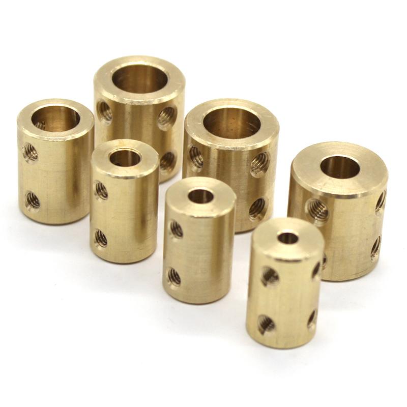 Brass Rigid Motor Shaft Coupling 3.17/4/5/6/8/10/12mm Coupler Transmission Connector Sleeve Adapter For RC Boat Car Airplane