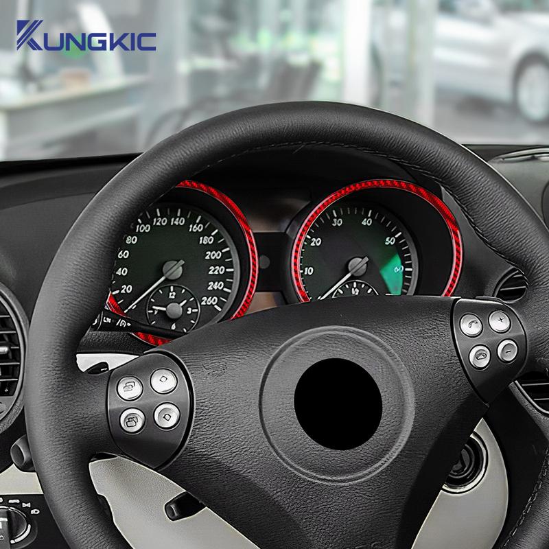 Настоящая отделка из мягкого углеродного волокна для Mercedes Benz SLK R171 2004 2005 2006 2007 2008 2009 2010 Наклейка на рамку спидометра Аксессуары