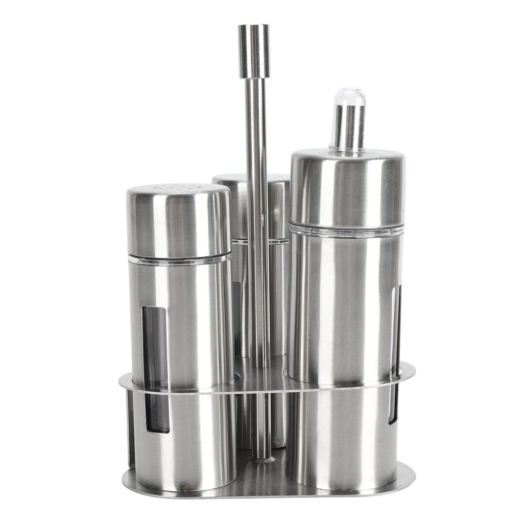 Spice Shaker 304 Stainless Steel with Viewing Window Pepper Shaker for Restaurant Home BBQ Salt 3 Bottle