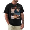Our Dating Sim BL Office Romance Collage - Red Blue T-Shirt Graphics Shirts Men