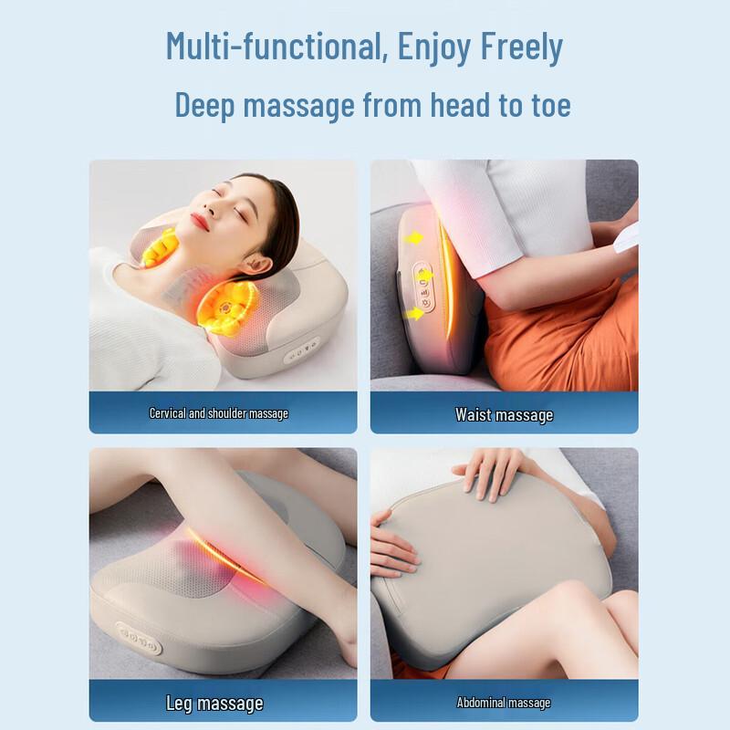 CHIGO 3D Kneading Heat Neck & Shoulder Massager Cushion CN plug (adapter included)