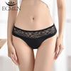 Женские кружевные бесшовные трусики с цветочным принтом и средней талией, подтягивающие бедра, нижнее белье, полые трусы