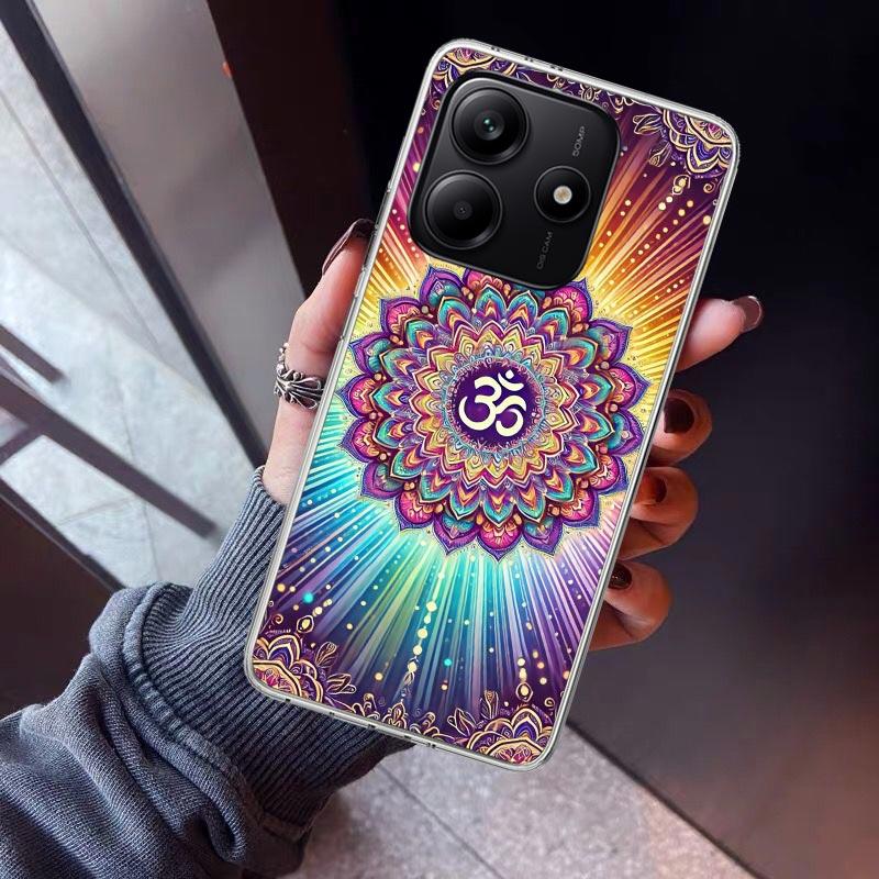 Mandala Chakra Insist Yoga Phone Case For Xiaomi Redmi Note 10 11 12 13 14 15 Pro Plus 11S 12S 14S 11T 11E 10S Soft TPU Back Cov
