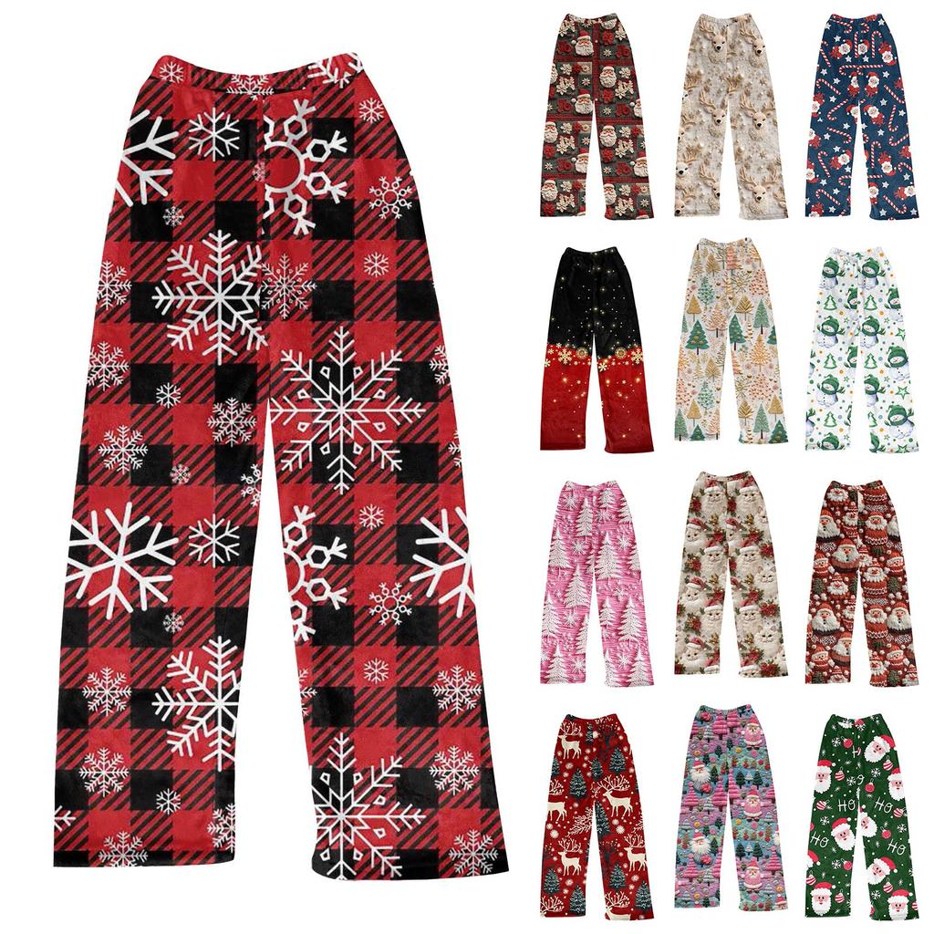 Женские осенне-зимние клетчатые брюки полной длины, спортивные брюки