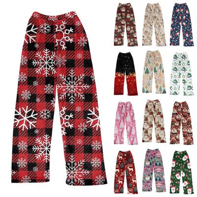 Женские зимние клетчатые брюки, длинные брюки, спортивные брюки