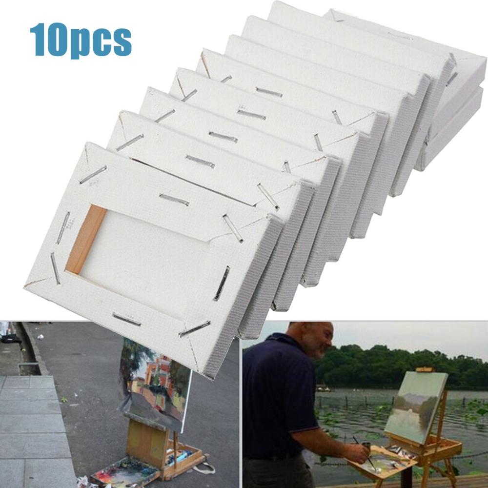 Small Mini Stretched White For Primed Oil Acrylic Paint Painting Supplies Oil Paint Board Frame Artist Canvas