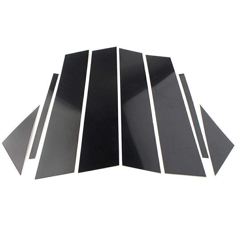 8 шт. глянцевые черные наклейки на стойки автомобиля, пригодные для Mazda 3 Axela 2019-2023