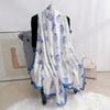Spring and Summer Fresh and Breathable New Silk Satin Long Scarf for Women Soft Literary Decoration Japanese Retro Versatile Floral Scarf