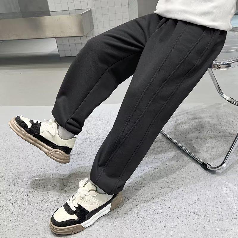 Boys Trousers New Middle and Large Children Wick Trousers Children Straight Loose Leisure Autumn Children's Clothing