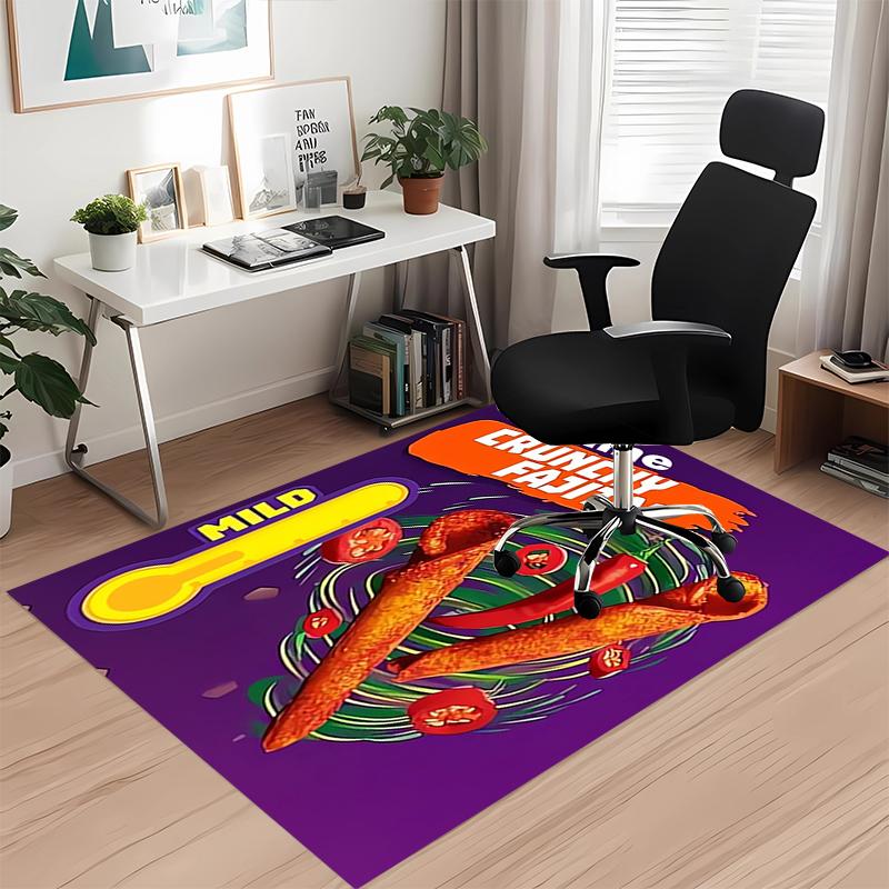 Custom Name Takis Fuego Printed Carpet, for Office Chair Living Room Bedroom Kitchen Room Decor Gifts.