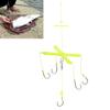 Explosion 5 Hooks Fishing Lure Bait Silver Carp Trap Feeder Cage Sharp Fishing Hook with Line Pressing Board