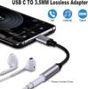 USB Type C To 3.5mm Aux Adapter Type-c 3.5 Jack Audio Cable Earphone Cable Converter for Samsung Galaxy S22 S21 Huawei P50