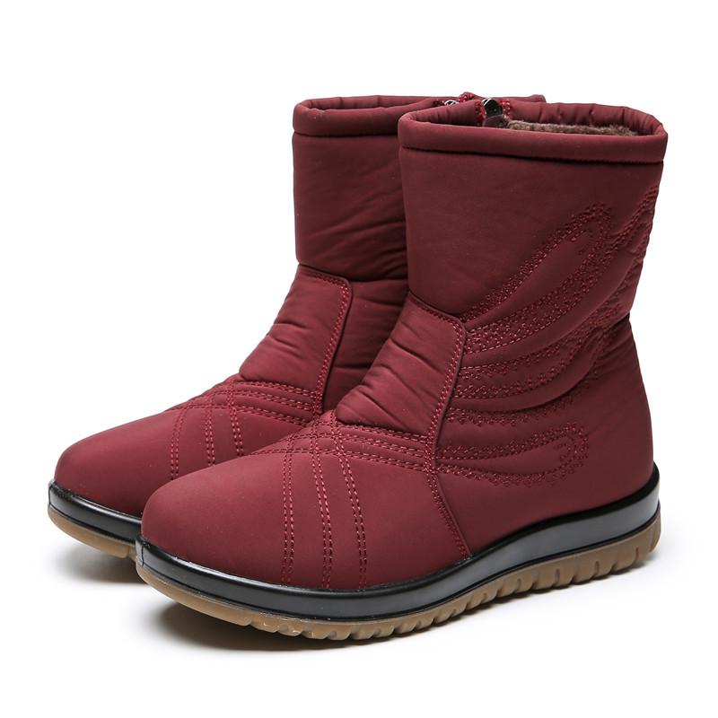 Зимние ботинки женские бархатные утолщенные водонепроницаемые нескользящие теплые нескользящие ботинки для пожилых людей среднего возраста из хлопка ботинки для мам