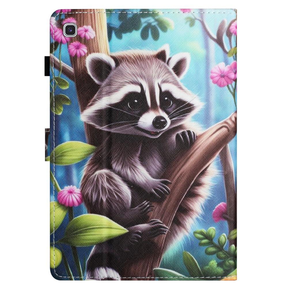 Case for Samsung Galaxy Tab S6 Lite 10.4" 2020/2022/2024, with flap, raccoon
