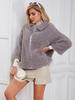 2023 Women's Faux Fur Short Coat with Zipper - European & American Style Lamb's Wool Fleece Jacket