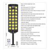 15000LM Наружное освещение COB трехрядное солнечное освещение для двора 598LED солнечное садовое освещение Супер большой и супер яркий солнечный уличный фонарь
