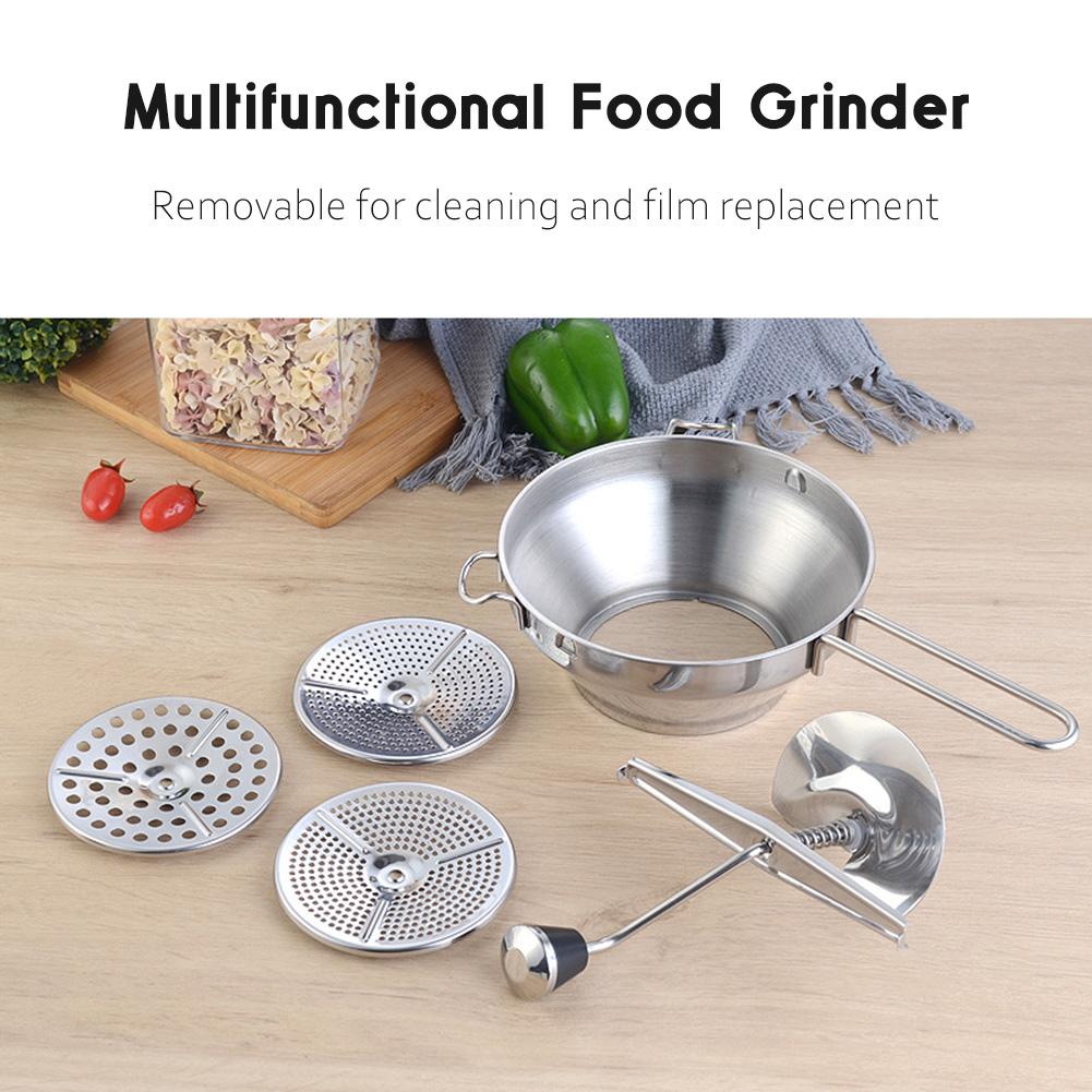 Ручной измельчитель детского питания с дисками. Легкое ручное управление для свежих пюре из фруктов, овощей C