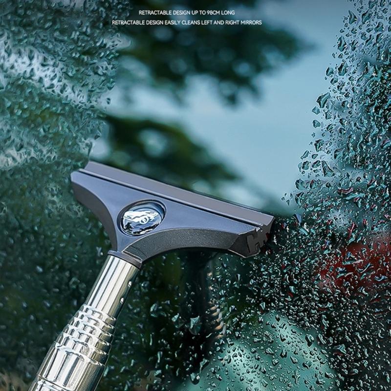 Автомобильный скребок для боковых зеркал автомобиля Портативный автомобильный скребок для автомобильного зеркала заднего вида Телескопическая 98 см Длинная ручка