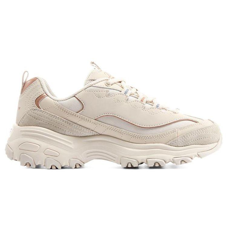 Skechers DLites 1.0 Обувь Панда Мокко Медведь Ваниль Удобная Универсальная Повседневная Спортивная Увеличивающая Рост Низкие Кроссовки Папы Женские кроссовки 896145-NAT