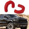 2x Red Front Tow Hooks Covers Automobile Replacement For RAM 1500 2019-2024 Vehicle Spare Parts Easily Install