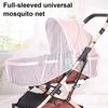 Baby Stroller Mosquito Net Breathable Mesh Lightweight Stroller Mosquito Protection Cover Foldable Universal Full Cover Stroller Netting with Elastic