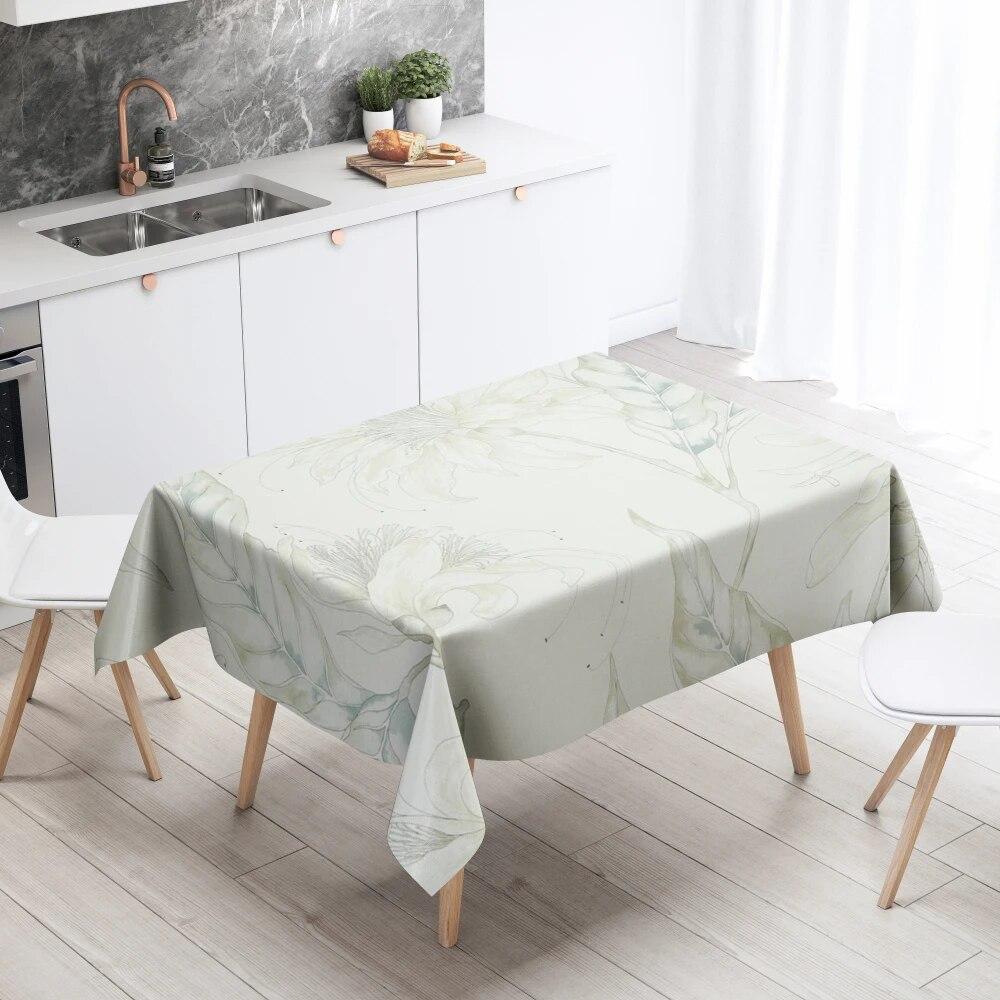 Скатерть с цветочным рисунком, домашний декор, устойчивая к пятнам, водонепроницаемая скатерть, украшение для стола, прямоугольные кухонные столешницы для камина
