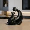 Минималистичная скульптура обнимающихся кошек 3D-печать Абстрактная фигурка кошки Декор для дома и рабочего стола