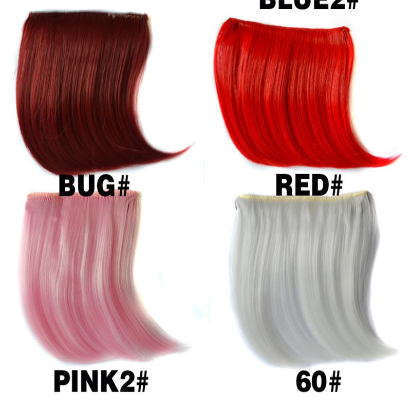 Укладка волос для красивых девушек, клипса на заколке спереди, челка, наращивание волос с бахромой, прямые синтетические волосы