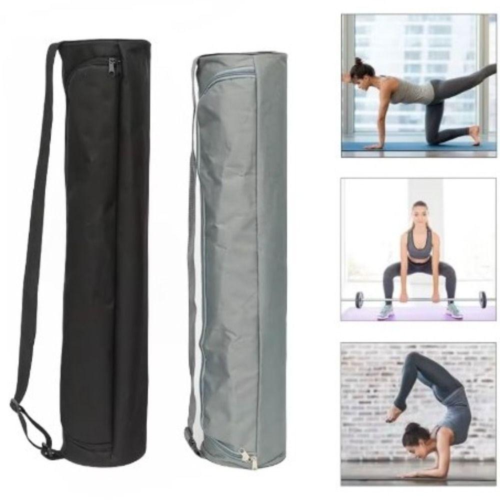 Folding Pilates Mat Backpack Double Zipper Sports Pad Cover Shoulder Bag Yoga Mat Bag  Dance
