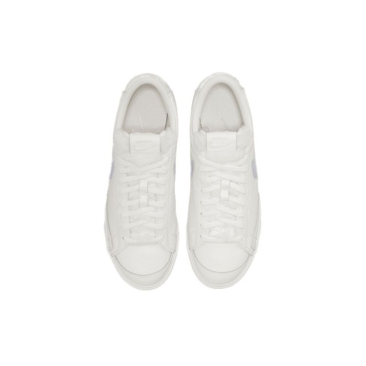 Nike Blazer Low Platform Faux Sherpa Fur Women Sneakers White Sail Metallic-Silver DO8993-100
