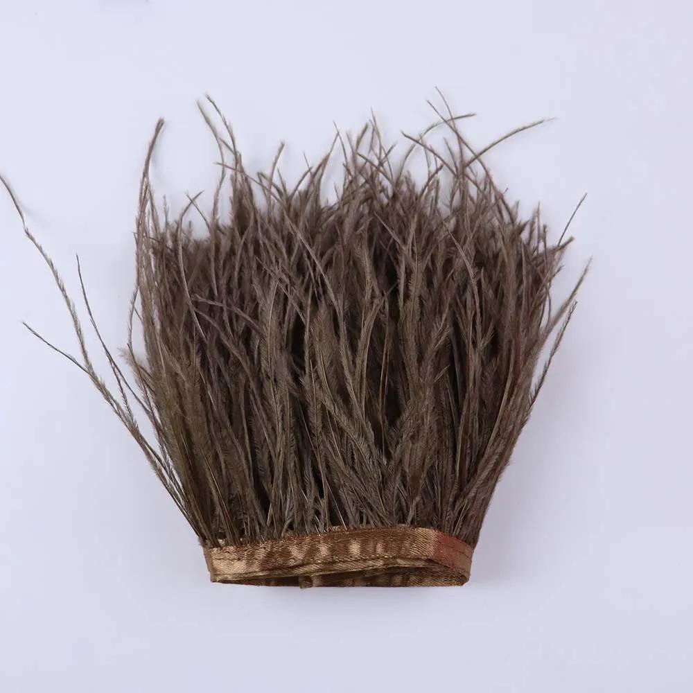 Feather53 Цветная лента с отделкой из страусиных перьев 10-15 см 1 м для поделок, свадебных платьев, карнавальных костюмов, домашнего декора, швейных принадлежностей