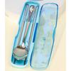 Lilpang Cinnamoroll All-Stainless Steel Spoon Clear Case Set, Mixed Colors, Spoon + Chopsticks + Case, 1 Set, Korean Popular Tableware