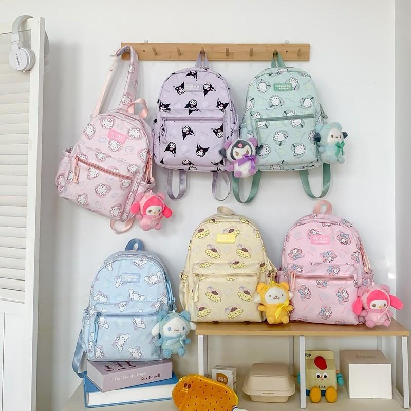 Anime Style Waterproof Nylon Backpack With Expansion For School College Students Special Characters Included