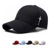 Spring Side Embroidered Cross Sport Cap Sunshade Baseball Cap for Young Men Women